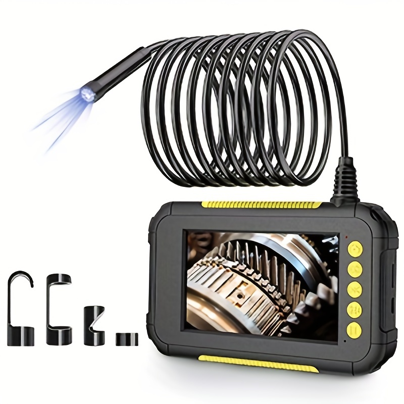 Endoscope Camera with Light, 1920P HD Borescope with 8 Adjustable LED  Lights, Endoscope with 16.4ft Semi-Rigid Snake Camera, 7.9mm IP67  Waterproof