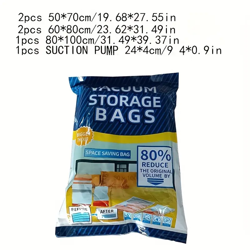 Vacuum Bag For Clothes Storage Bag, Transparent Border Folding