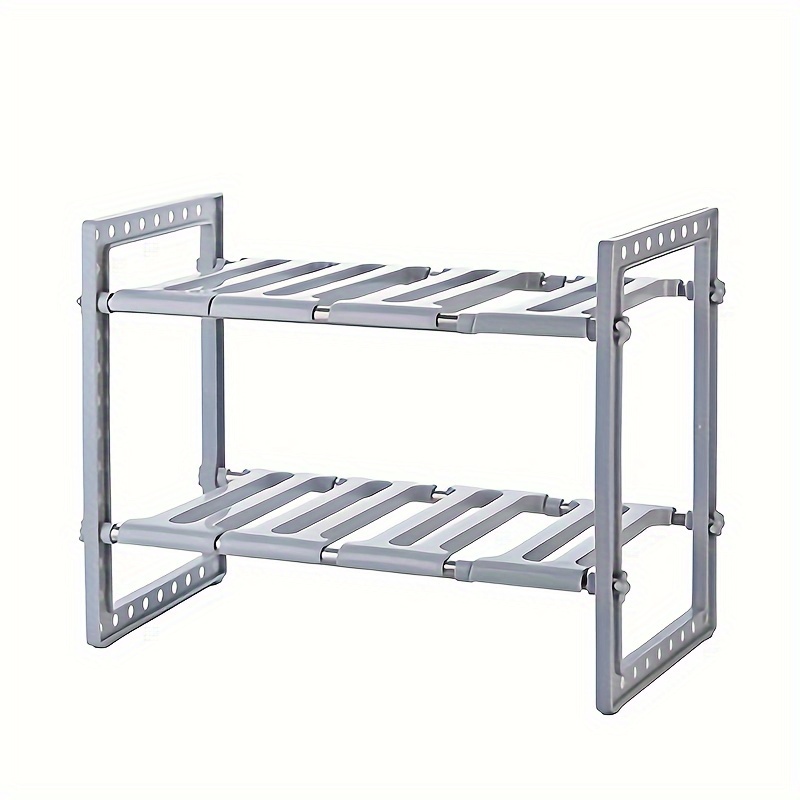 Kitchen Sink Storage Rack, Bathroom Storage Rack, Telescopic Rack, Storage  Rack, Sink Rack, Pot Rack, Multipurpose Double Layers Adjustable Extendable  Organizer, For Kitchen And Bathroom - Temu