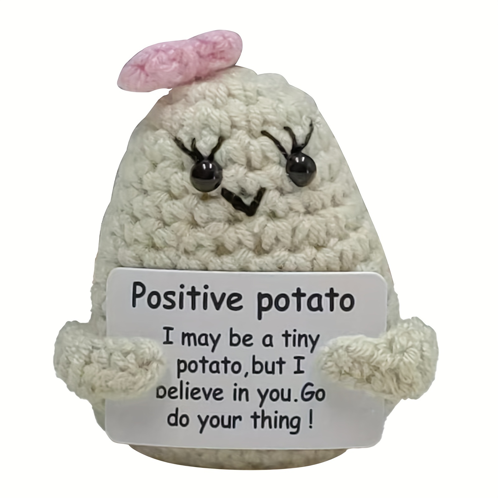 qyqkfly 1 Mini Cute Funny Positive Life Potato, Positive Potato 