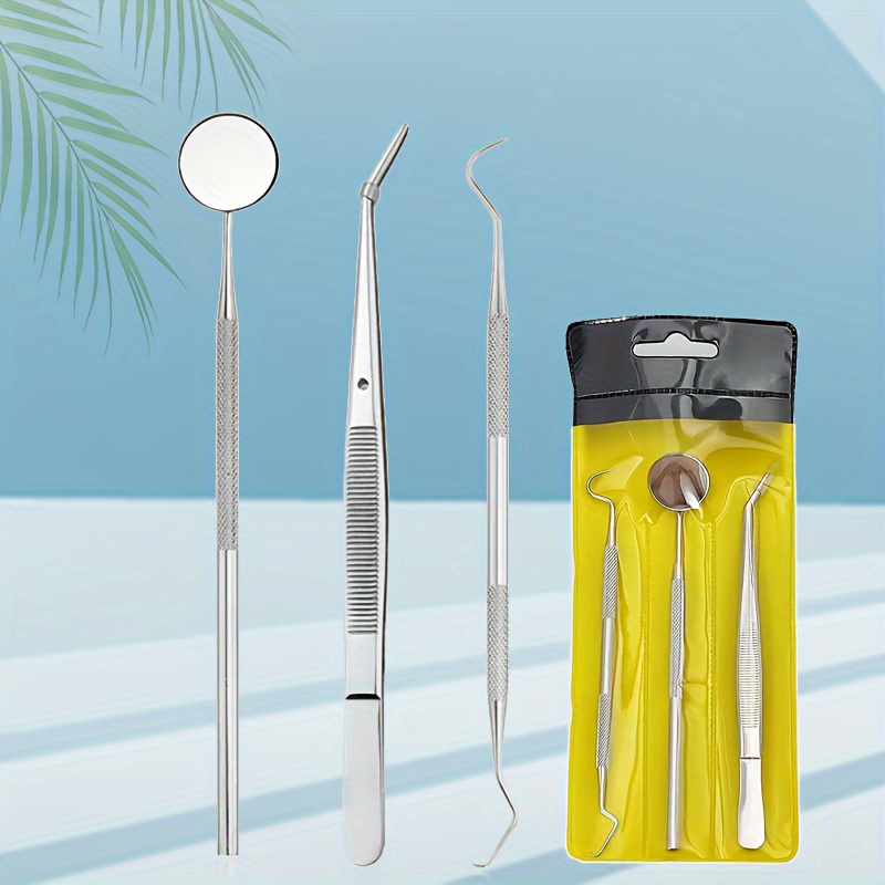 Dental Hygiene Tool Kit - Includes Stainless Steel Tarter Scraper/Scaling  Remover, Dental Toothpick, Mouth Mirror - by Majestic Bombay- Dentists  Tools