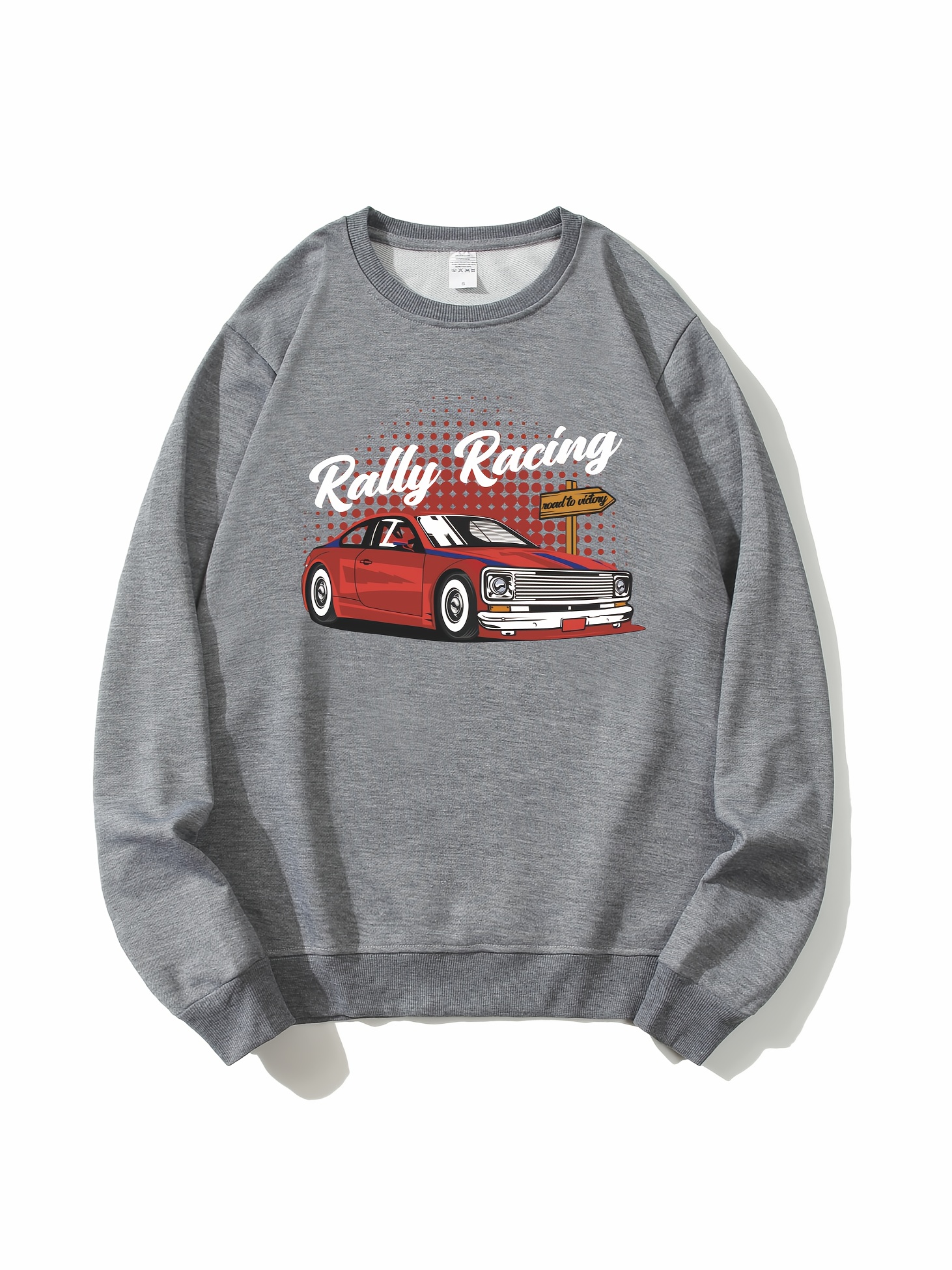 Retro Car Letter Print Trendy Sweatshirt Men s Temu