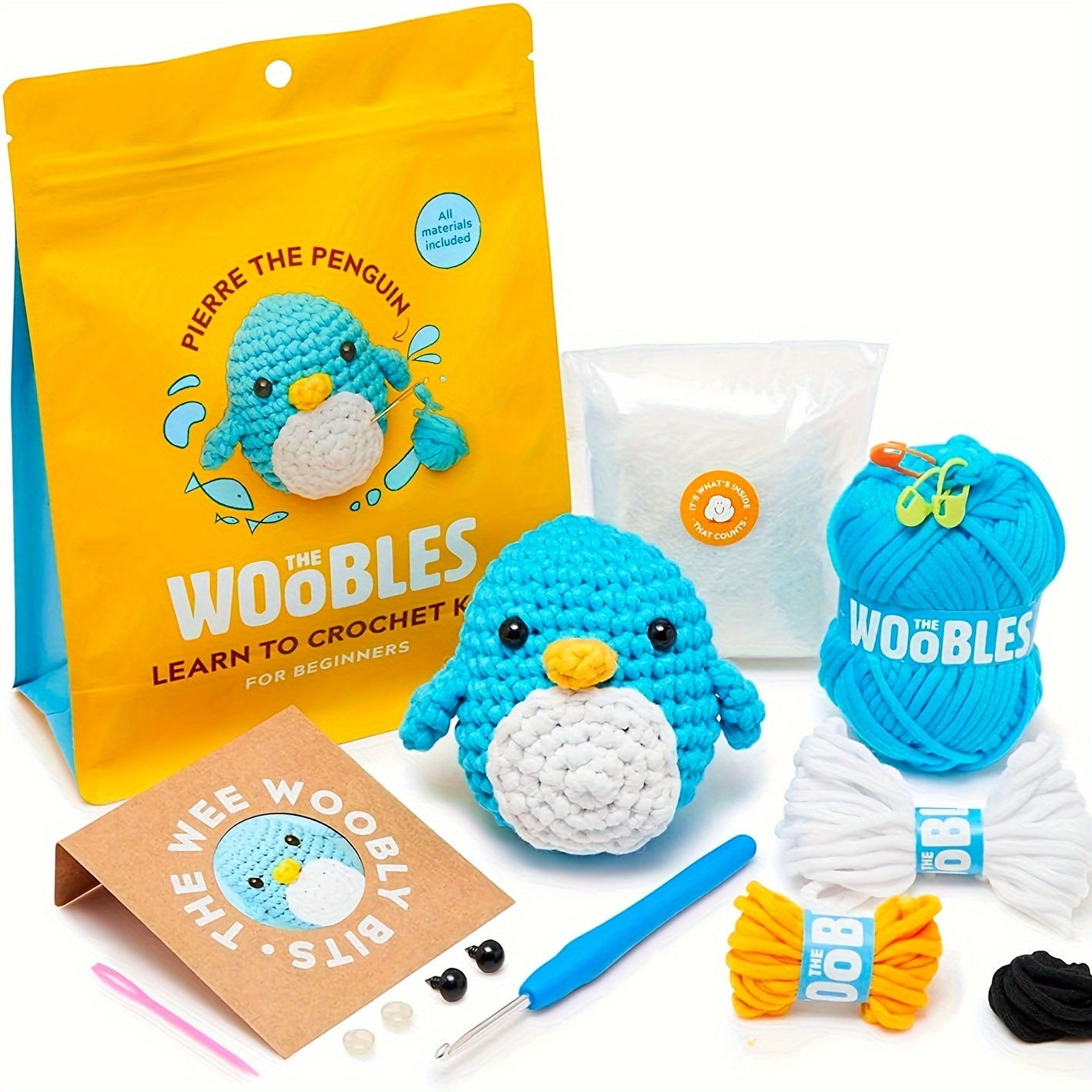 Woobles Crochet Kit For Beginners DIY Animal Woobles Crochet Kit For  Beginners Knitting Kit Beginner Crochet Kit DIY Animal - AliExpress