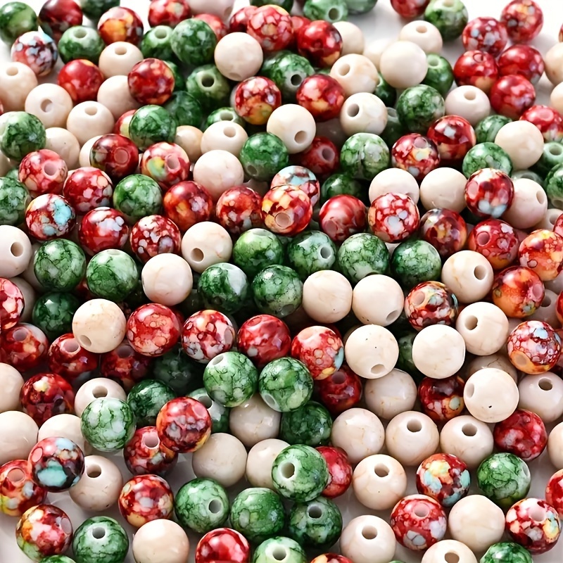 Acrylic Loose Spacer Beads Round Beads For Jewelry Making - Temu