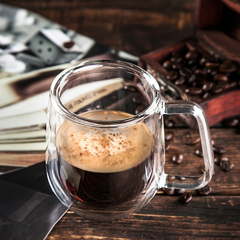 Modern Style Glass Cup, Double Walled Large Cold Drink Cup, Espresso Coffee  Cup, Juice Cup, Coffee Cup, Juice Cup, Drinking Glass - Temu