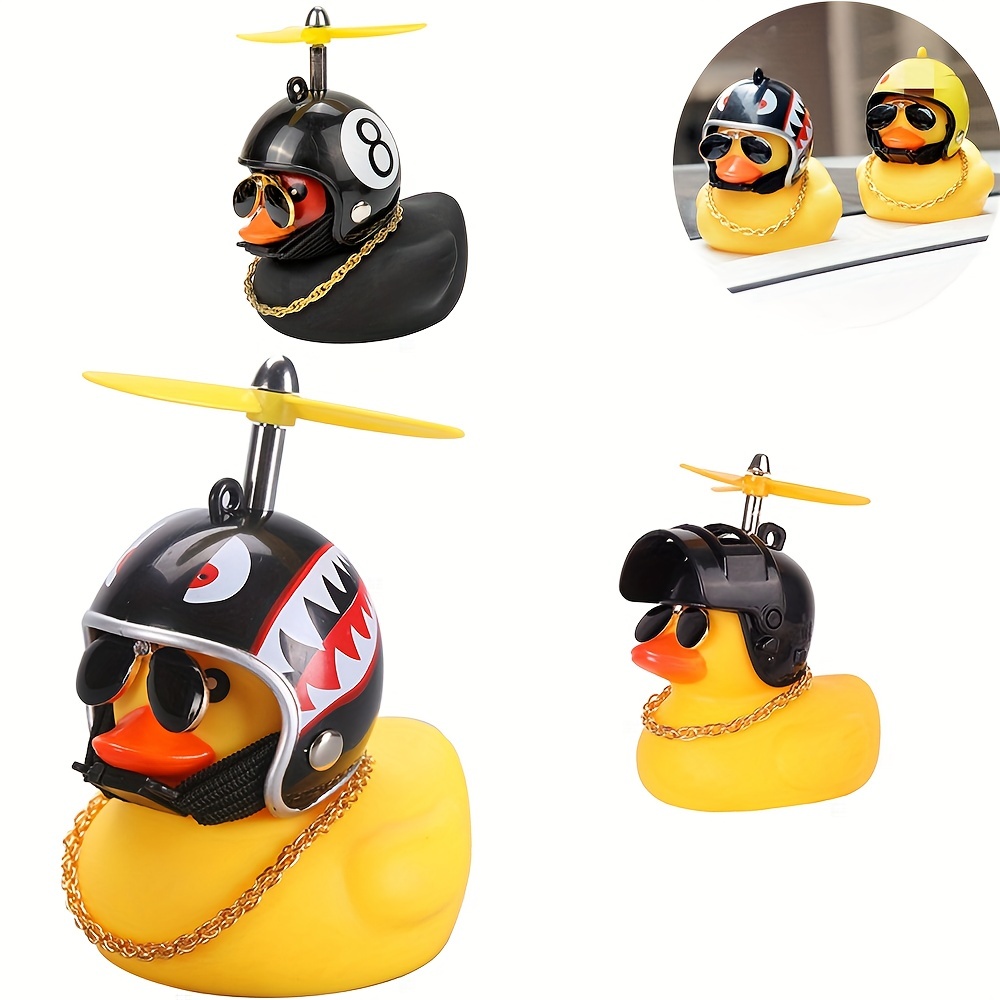 Yellow Duck & Helmet Laptop Sticker, Bicycle Decoration