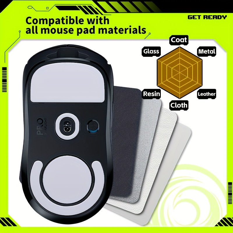 TALONGAMES Glass Mouse Feet Compatible With Logitech GPRO Wireless