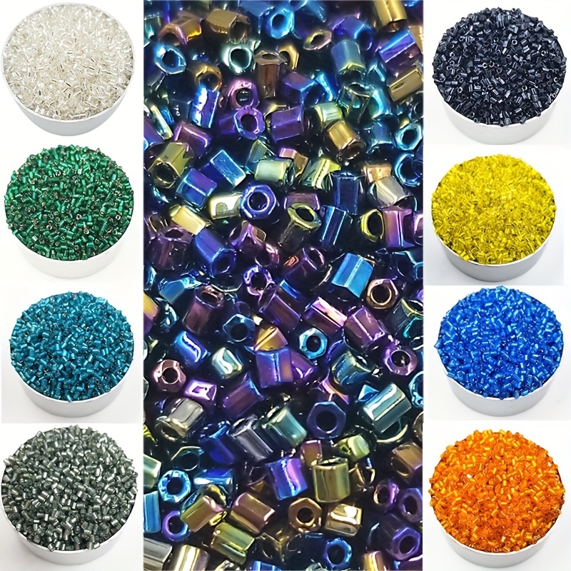 30000pc/pound Transparent Colours Lustered Glass Tiny Beads Round Loose  Bead 2mm