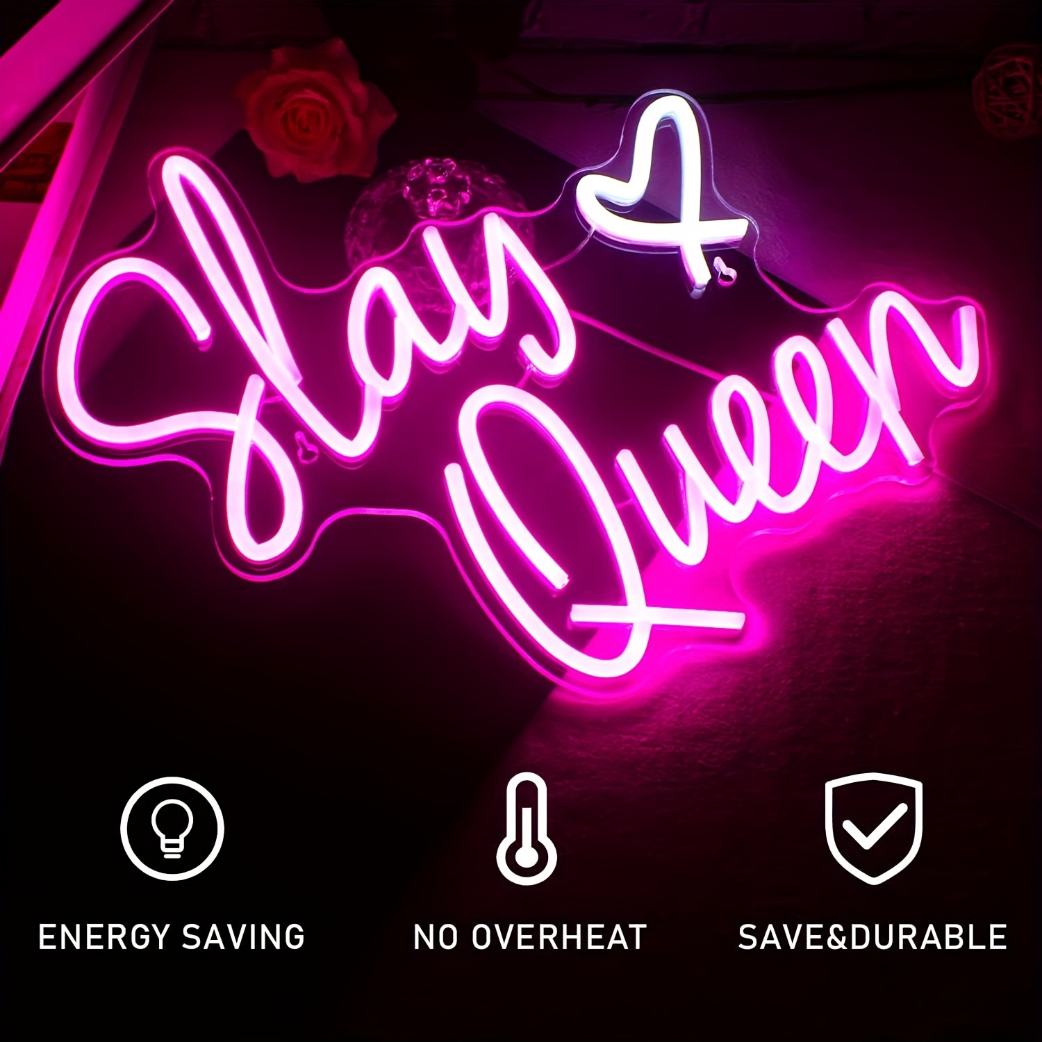 Slay Queen Neon Sign Light White Led Neon Light Signs - Temu