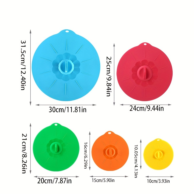 1/3/5/6/7 Pezzi Coperchi Ciotole In Silicone Coperchi - Temu Italy