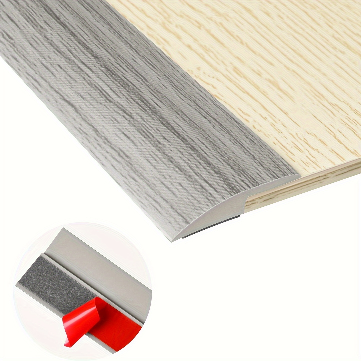 Floor Transition Strip Self Adhesive,PVC Carpet to Tile Flooring Transition  Strip,Vinyl Flexible Flooring Transition Strip for Carpet Threshold