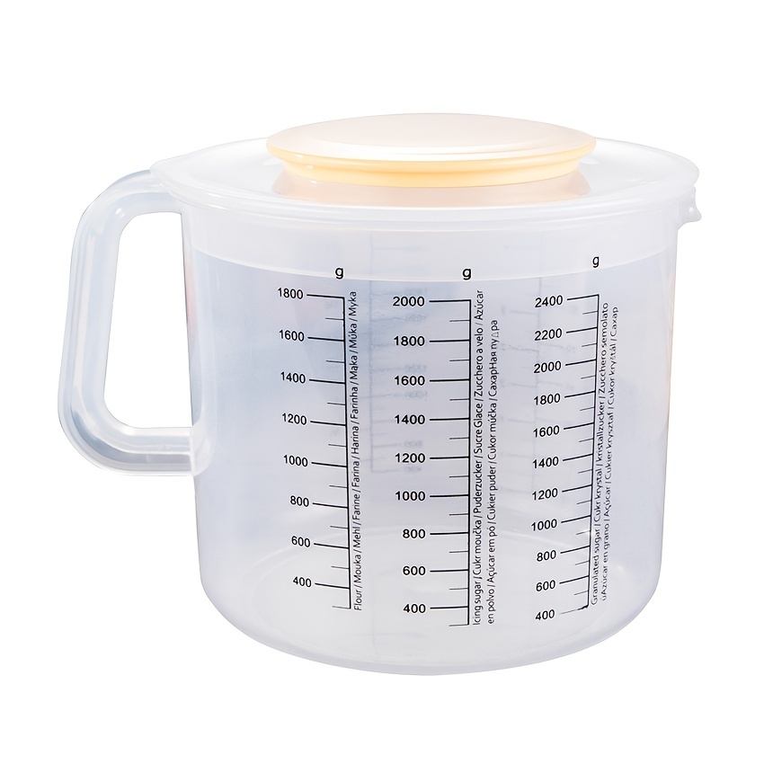 Plastic Measuring Cup, Large Capacity Cup With Handle - Temu