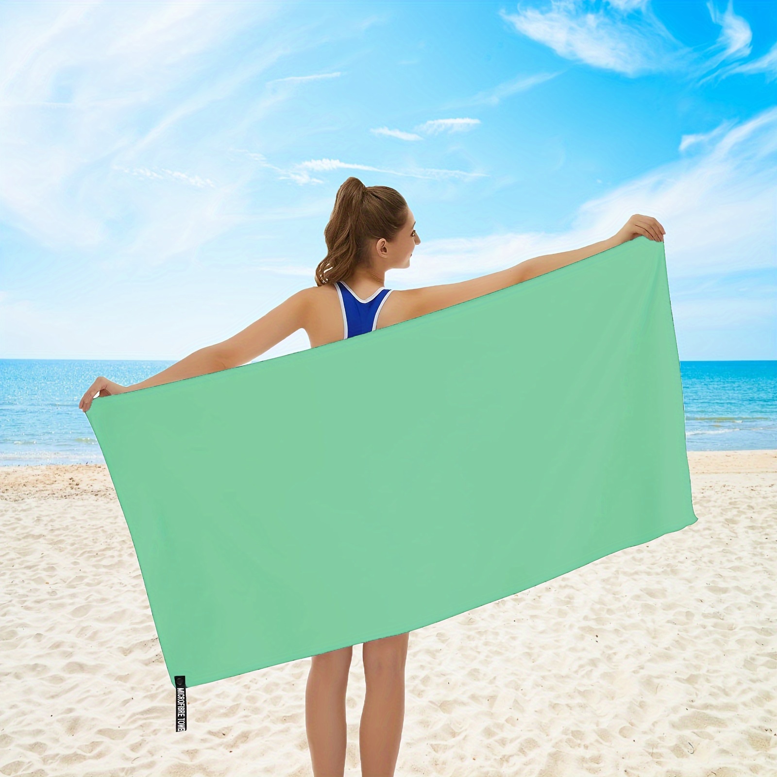 Paquete de 6 toallas de playa de microfibra de secado instantáneo, toalla  de viaje de microfibra compacta, toalla de viaje ligera, suave, absorbente