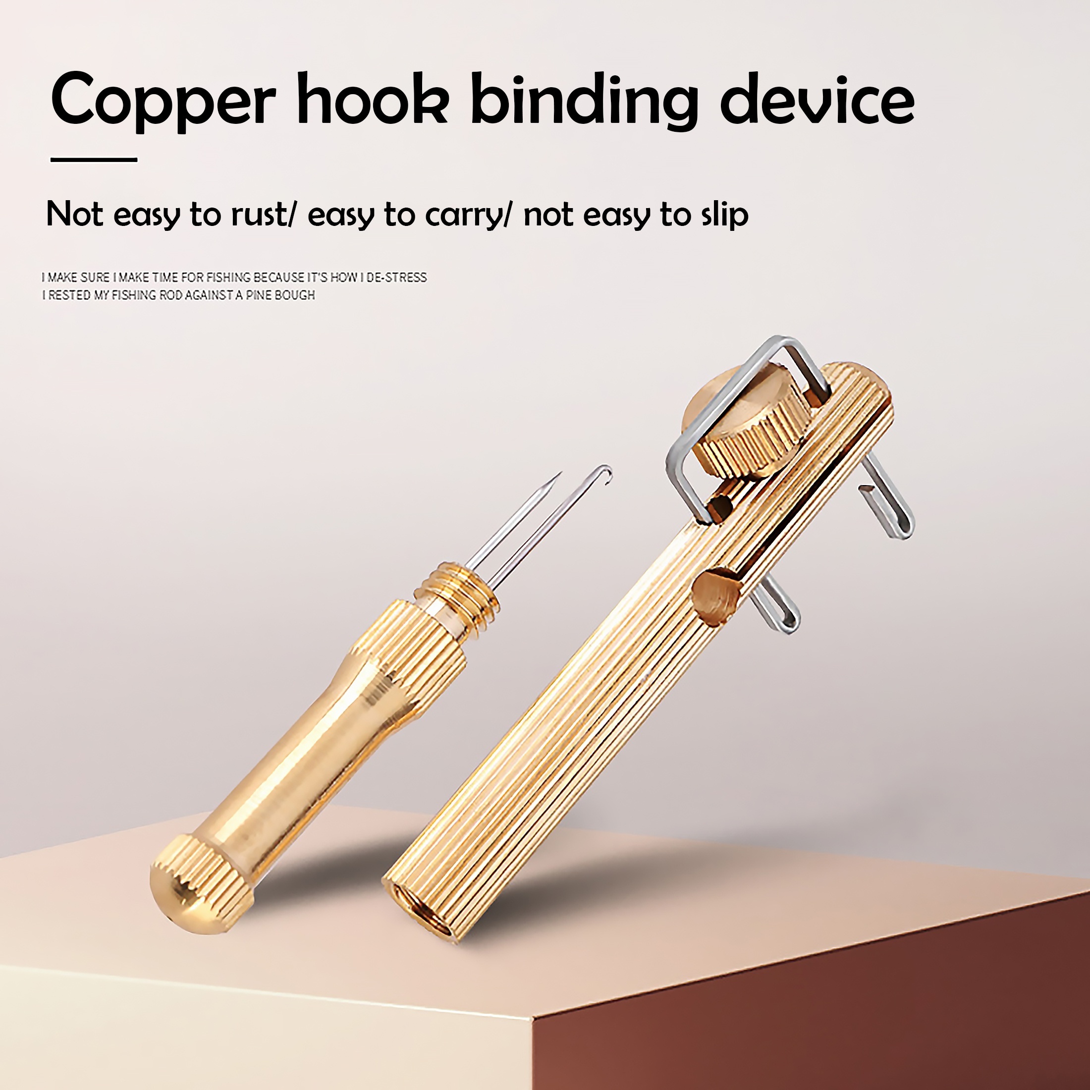 Copper Hook Knot Tying Tool, Manual Fish Hookknot Tying Tool, Sub