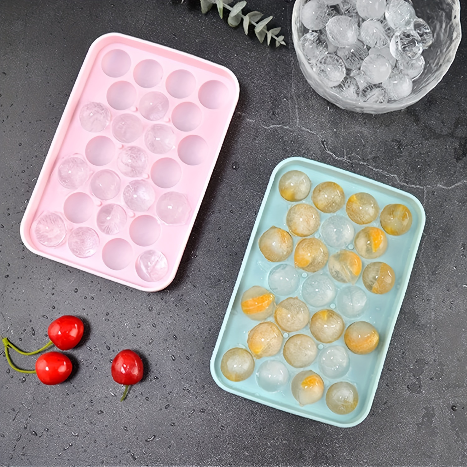 1pc Silicon Round Ice Cube Tray Mold For Homemade Ice Making In