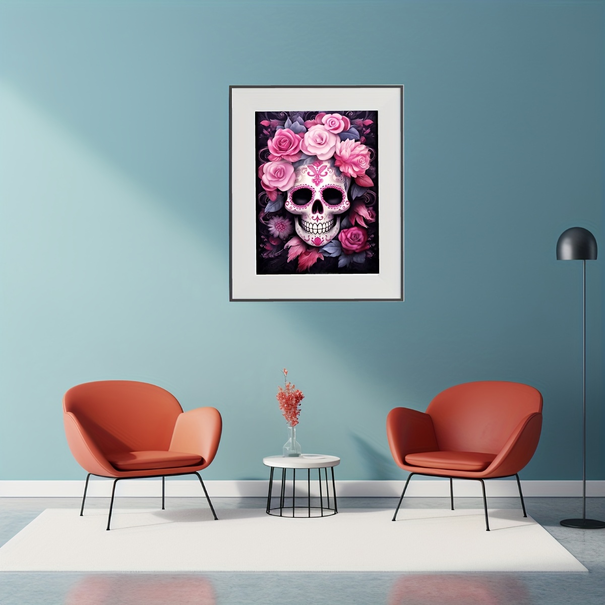  Adult Diamond Art Painting Kit - Colorful Flower Skull