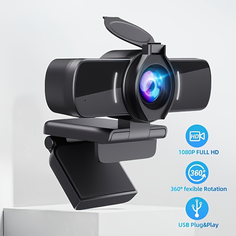 1080P 30fps HD Webcam with Microphone - 3D Noise Reduction & Automatic Gain  for PC * Laptop & Desktop - Perfect for Video Calls, Online Classes &  Conferences!