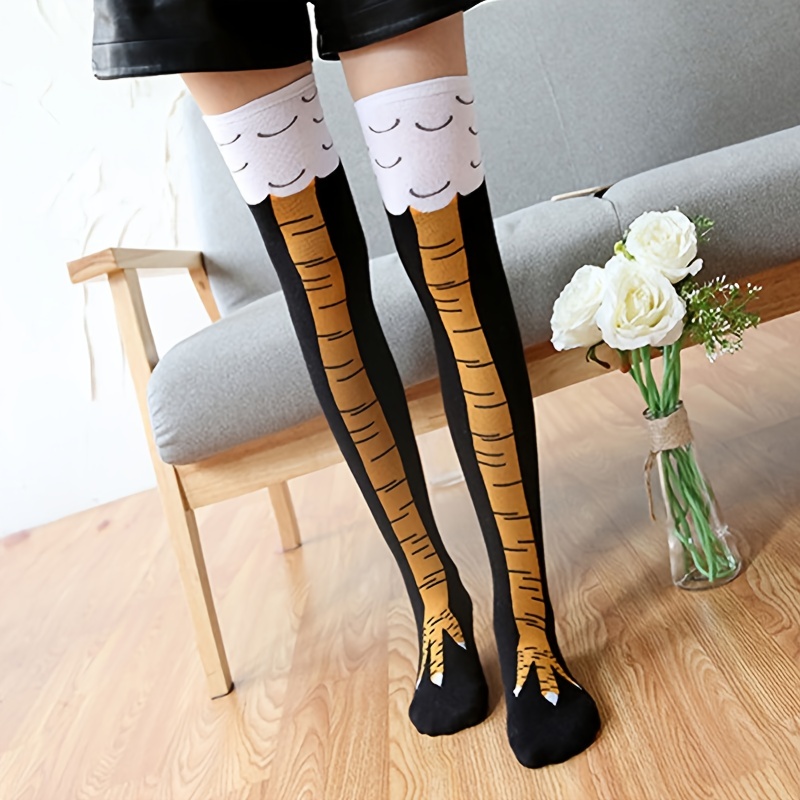 Novelty Knee High Socks Funny Leopard Tights High Stockings Compression  Socks for Women Men Gifts Football 2Pairs : : Clothing, Shoes &  Accessories