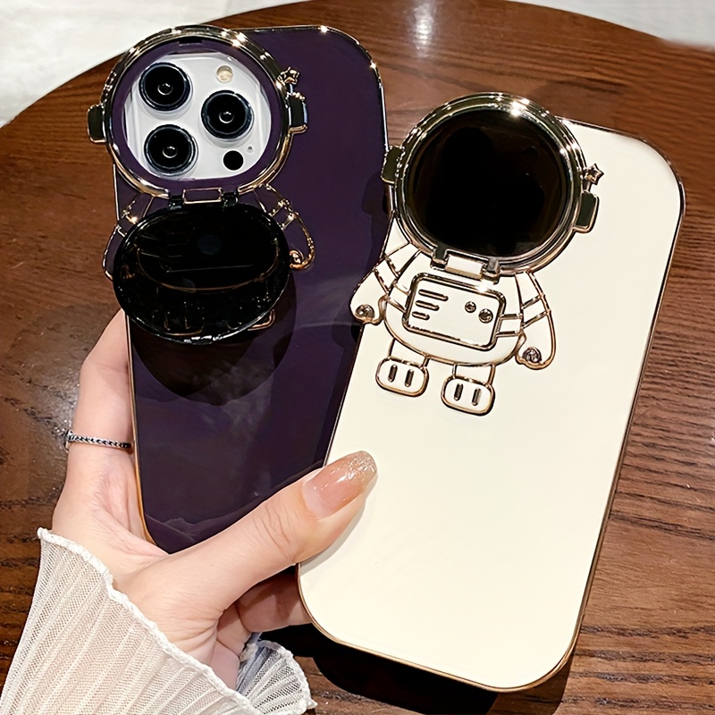 Solid Color Astronaut Suitable For Iphone 15 Mobile Phone Case Female For  Iphone14promax New 13pro Trendy Brand 12pm High-end Sense 11 Creative Plus  Cool Por Fashion For Iphone 15/14/13/12/11 Pro Max 