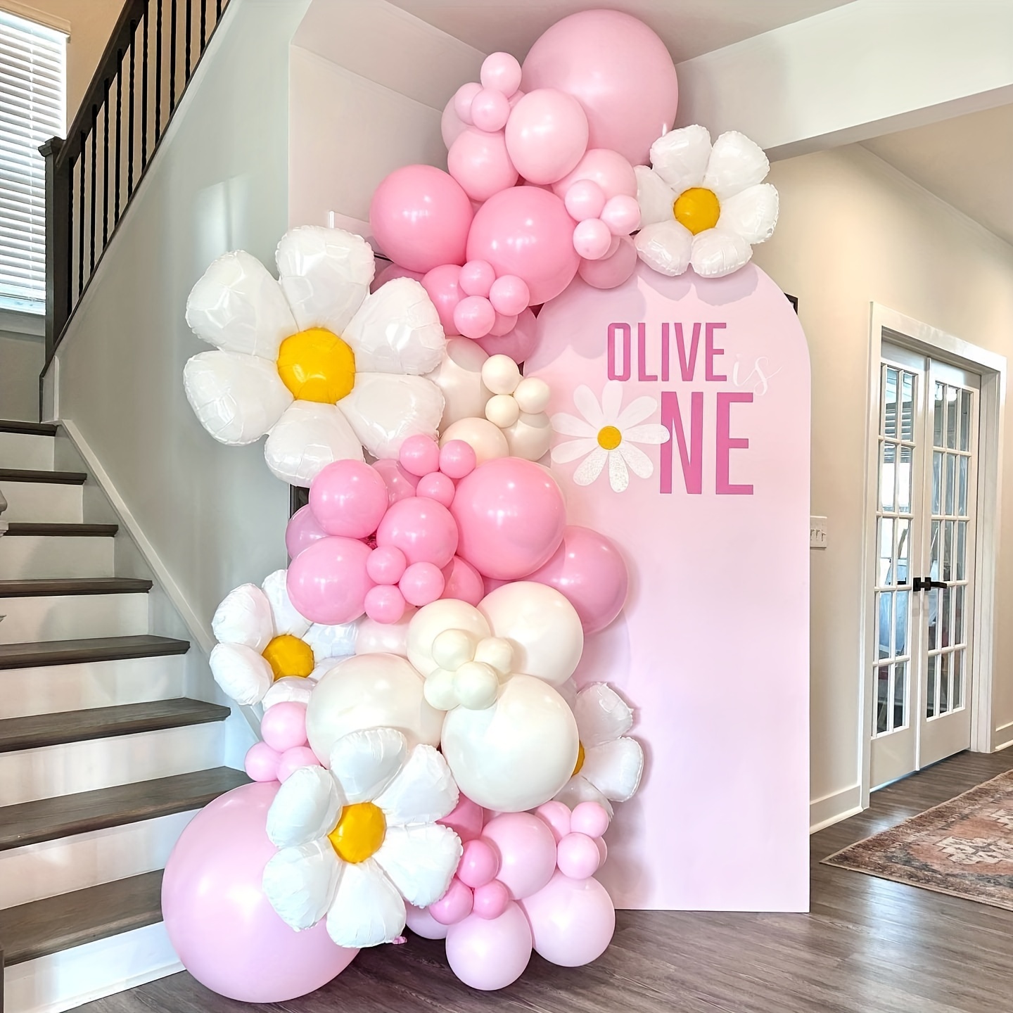 

Daisy Balloon Garland Arch Kit Sunflower Pink Balloons For Party Decoration Daisy Theme Wedding Birthday Party