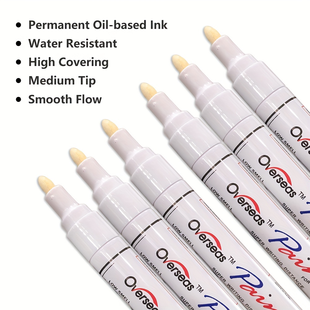 Overseas Paint Markers Pens Single Color Permanent Oil Based - Temu