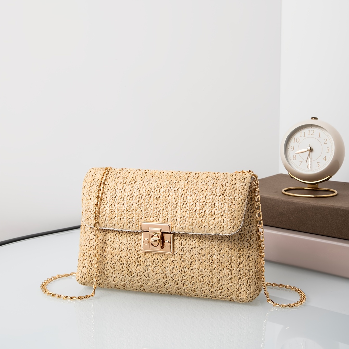 Small best sale straw clutch