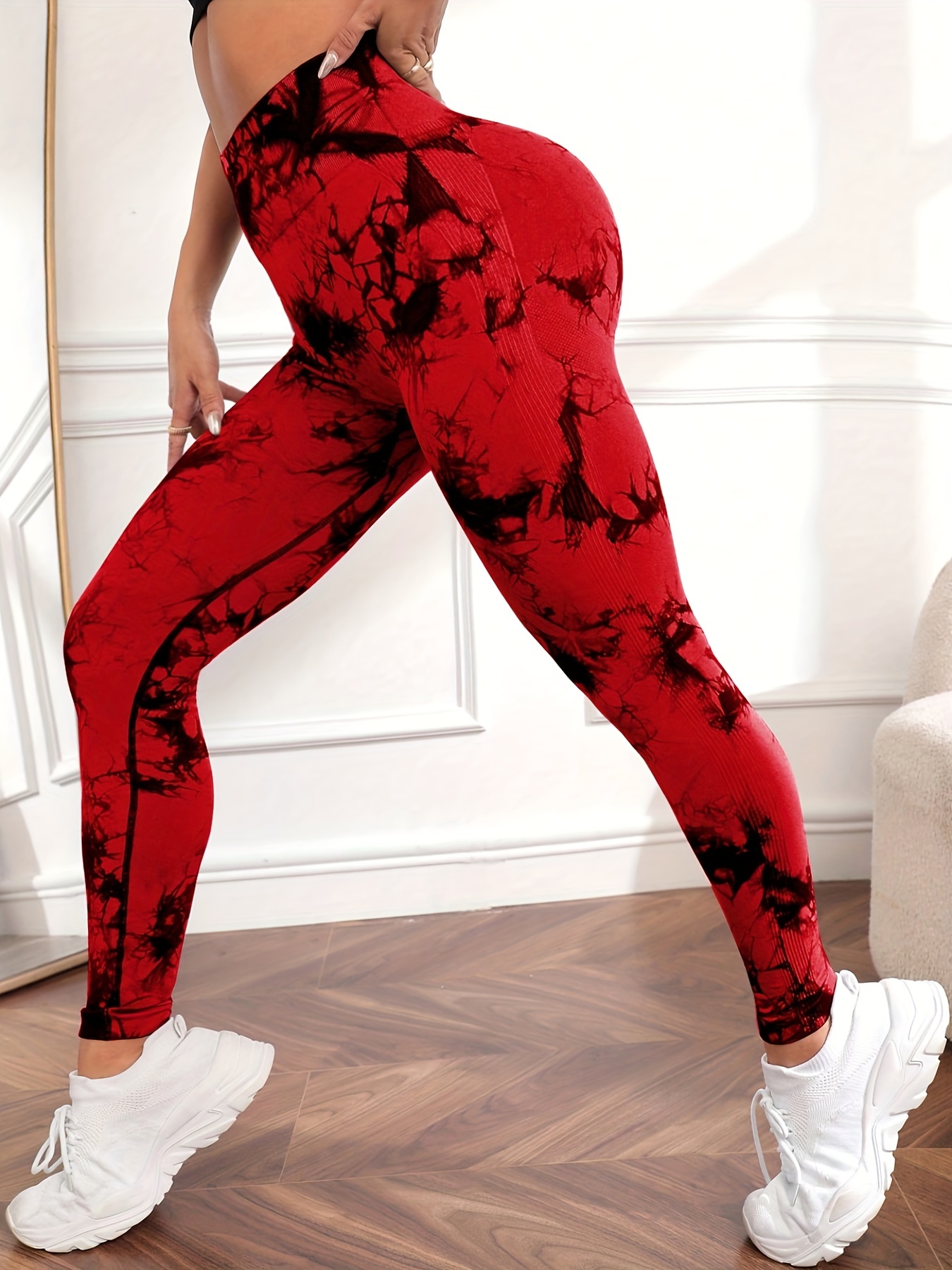 Wangyi Pantalones de Yoga de Cintura Alta para Mujer, Leggings Sexis para  Correr anticelulíticos con Levantamiento de glúteos-Rojo XL : :  Moda