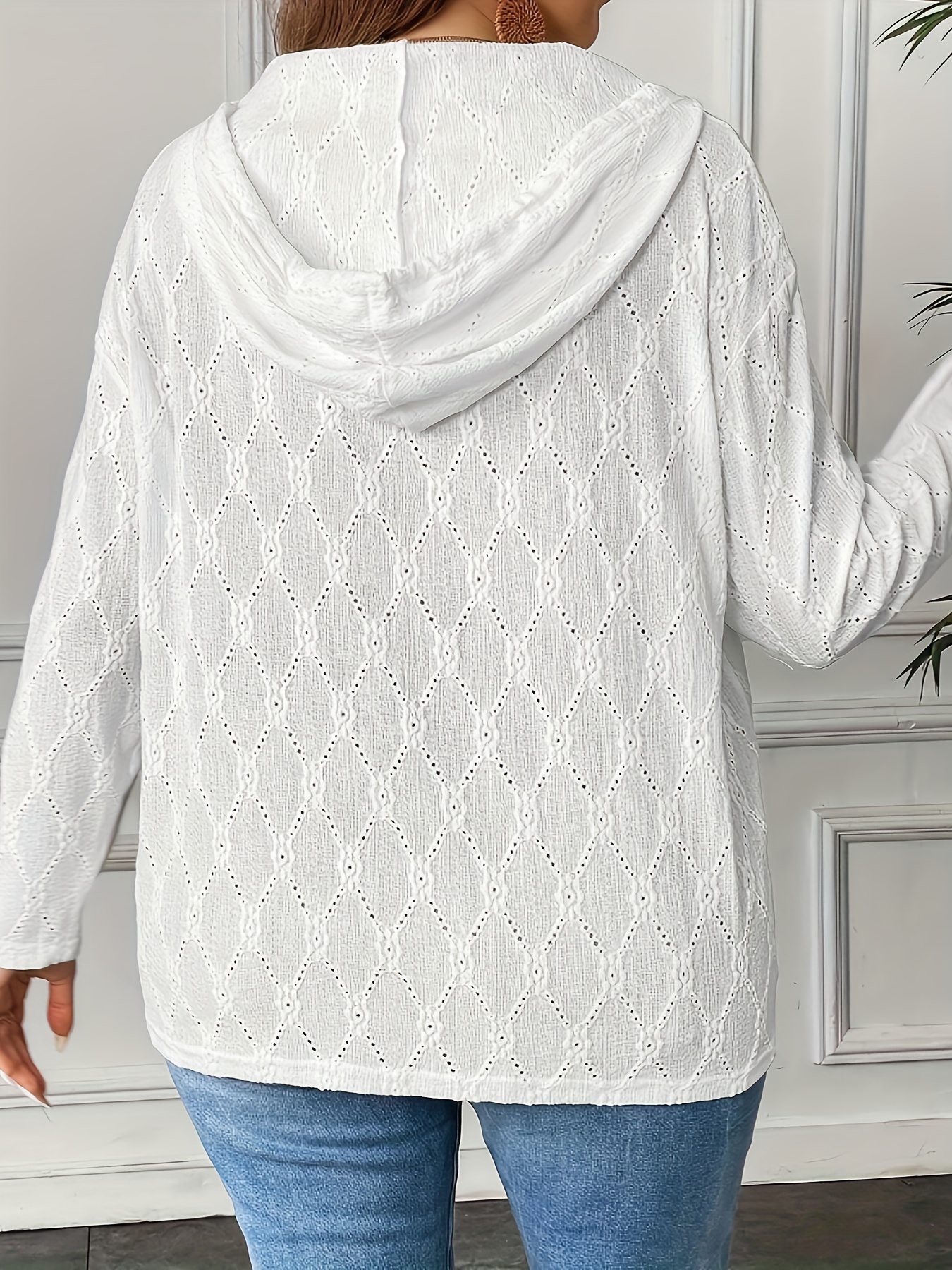 Eyelet hooded online sweatshirt