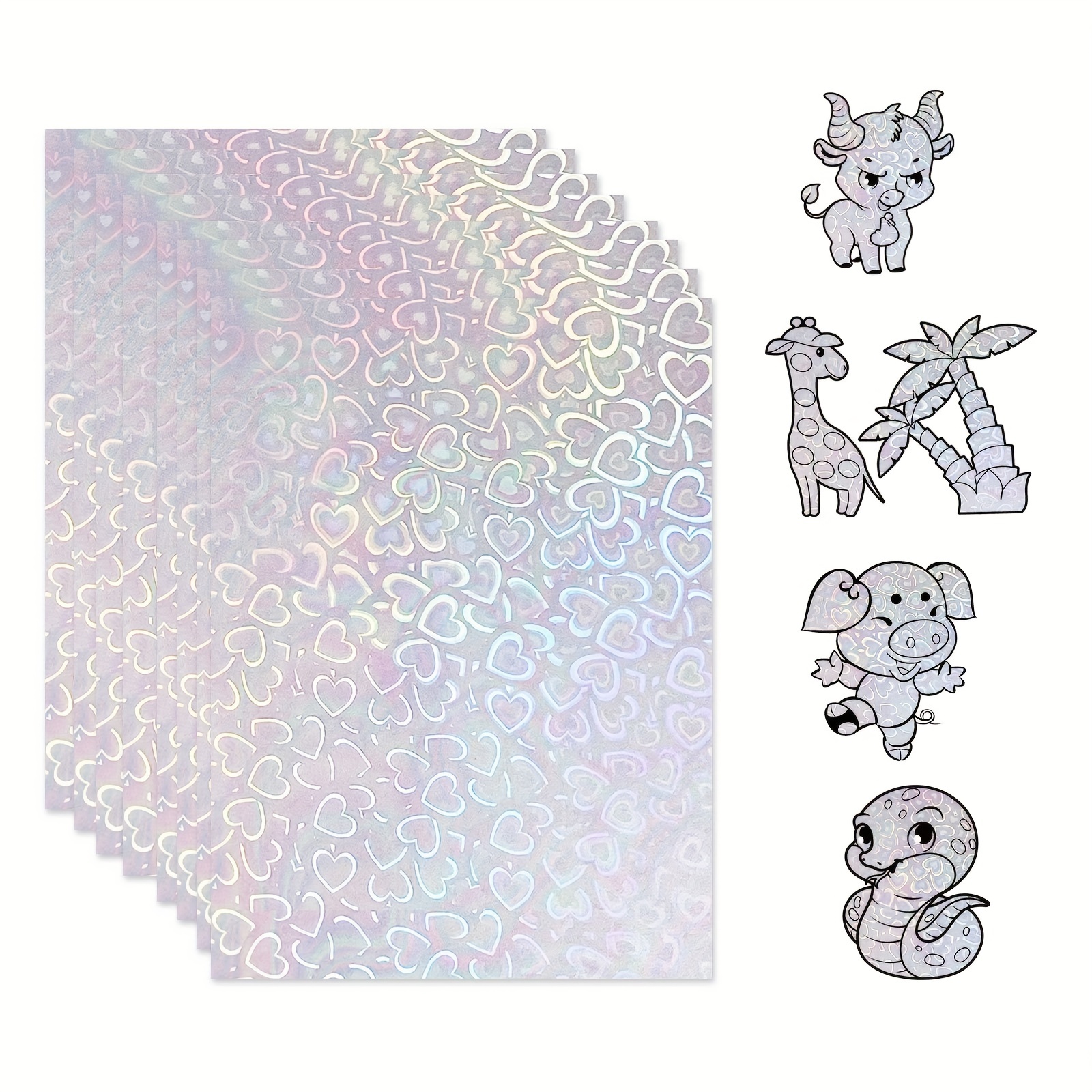 Holographic Laminate Sheets Clear Glitter A4 Size Vinyl - Temu Austria