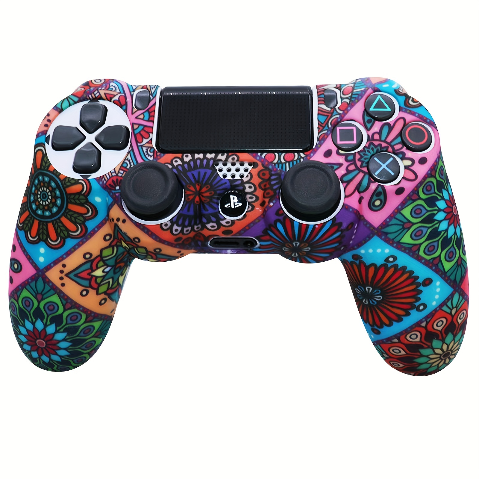 1 Piece PS4 Controller Cover Silicone Studded Water Transfer Protective  Sleeve Case Cover Skinfor PS4/Slim/Pro Dualshock 4 Controller 