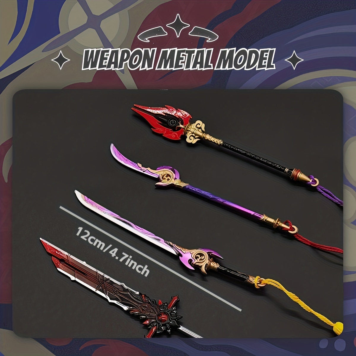 Anime Figure Shining Collection Weapon Keychain Model Decoration Ornament
