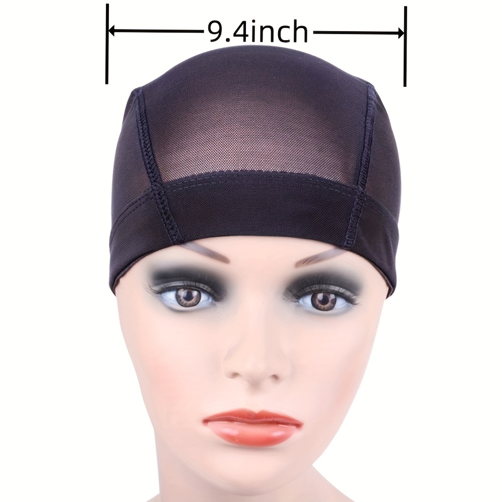 1Pc Lace Wig Cap For Making Wigs and Hair Weaving Stretch Adjustable Wig  Cap Black Dome Cap For Wig Hair Nets