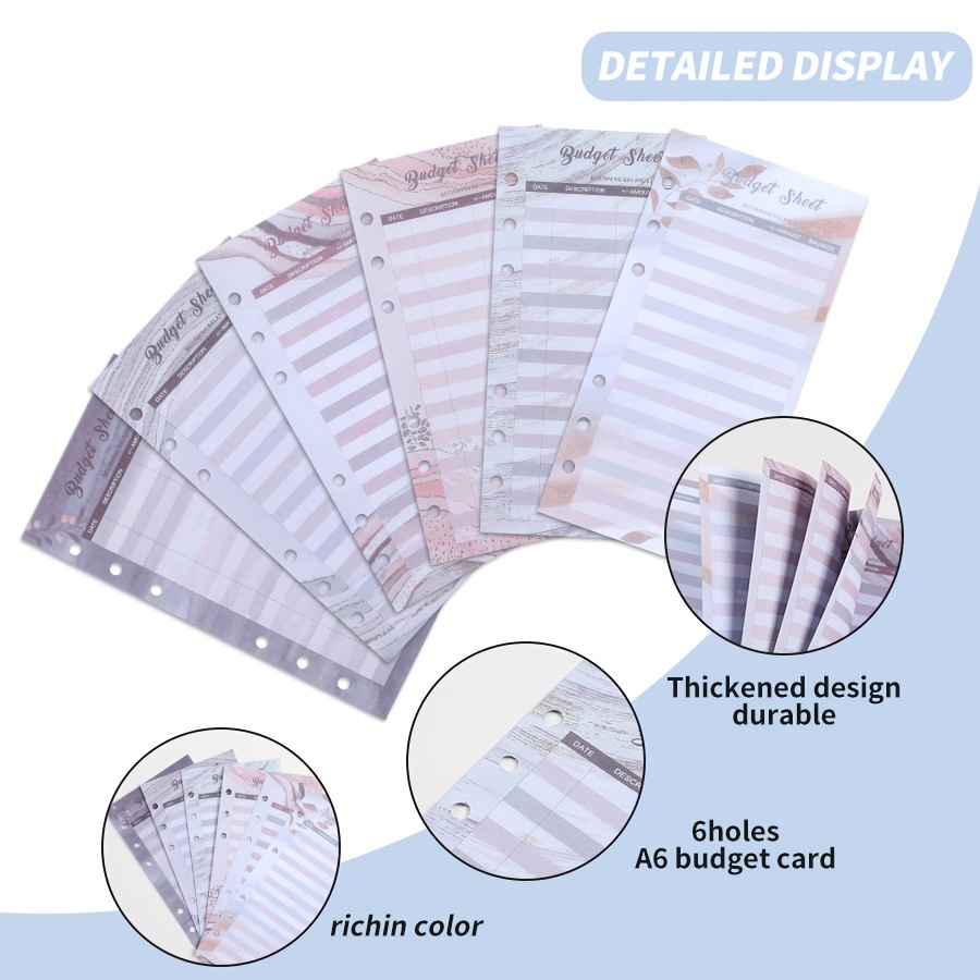 A6 Week Planner Budget Sheets Loose leaf Cash Planner Sheets Temu