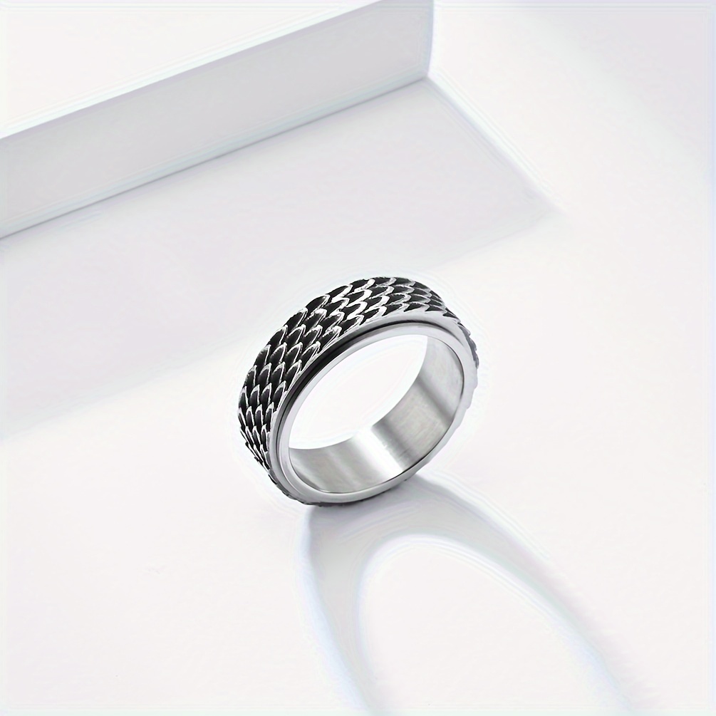 1pc mens retro cool rotating ring punk stainless steel ring with   Product details 6