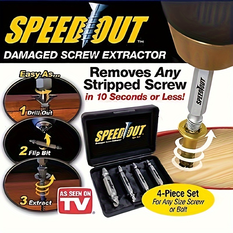 Screw Extractor Kit Alloy Steel Damaged Screw Remover Set - Temu