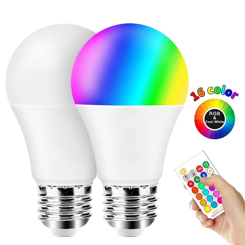 Ampoule LED Couleur E26/E27 10W Changement de Couleur Dimmable LED
