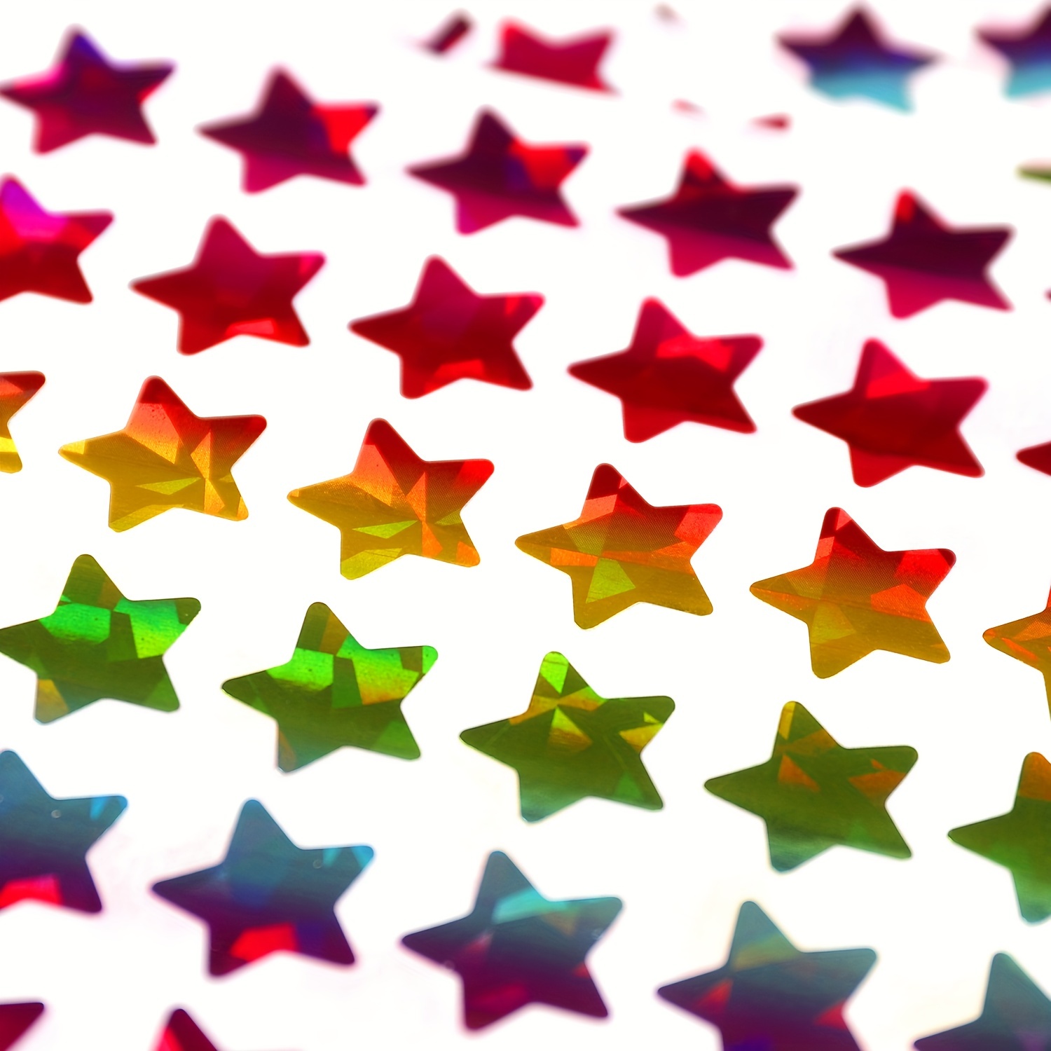 Holographic Rainbow Small Star Stickers Reward Behavior - Temu