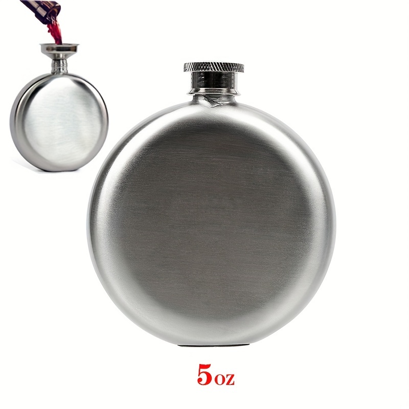 5 Oz Alcohol Flask Round Whiskey Flask Stainless Steel Wine Bottle