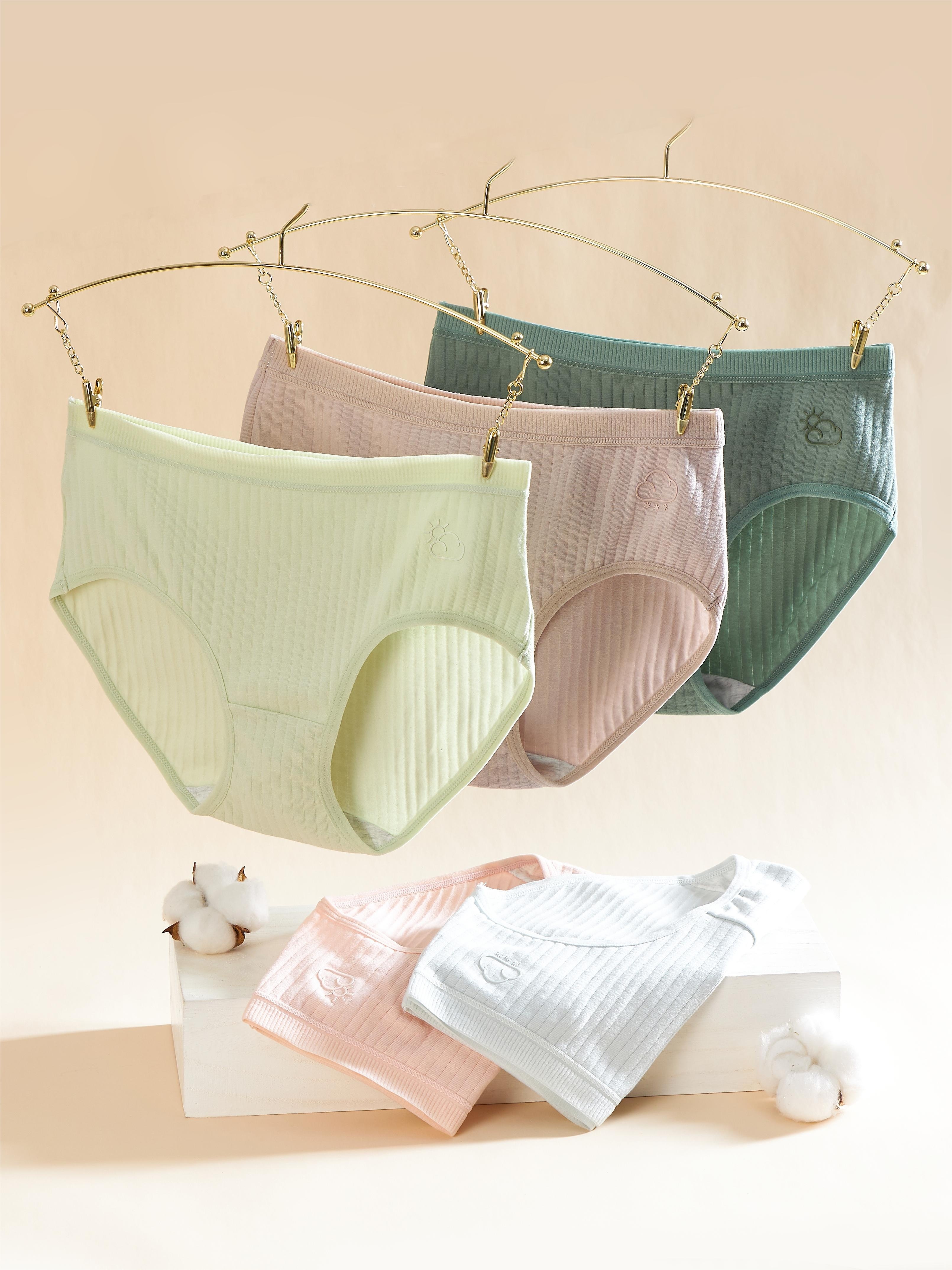Simple Panties Plain High Waisted Full Coverage Intimates - Temu
