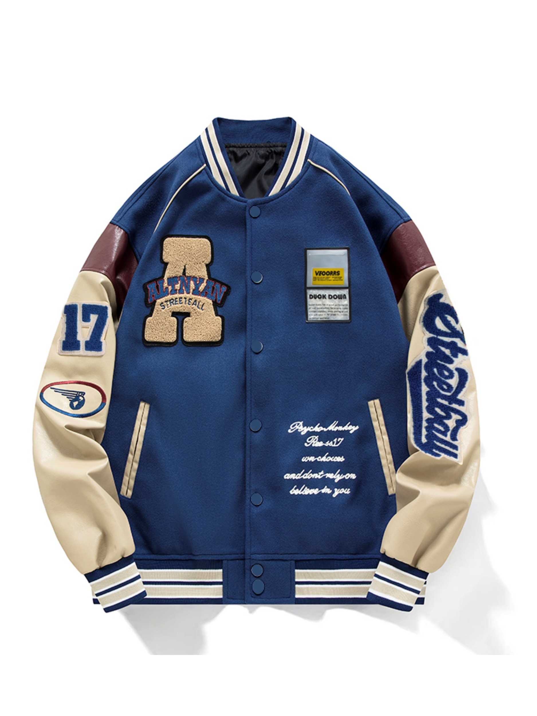 Custom Logo Baseball Loose Casual Varsity Sport Jersey Jacket