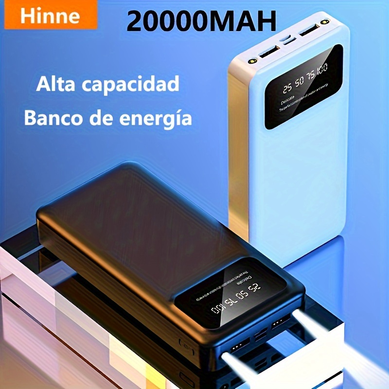KUULAA-Banco de energía de carga rápida, cargador de batería externo USB de  20000 mAh, QC