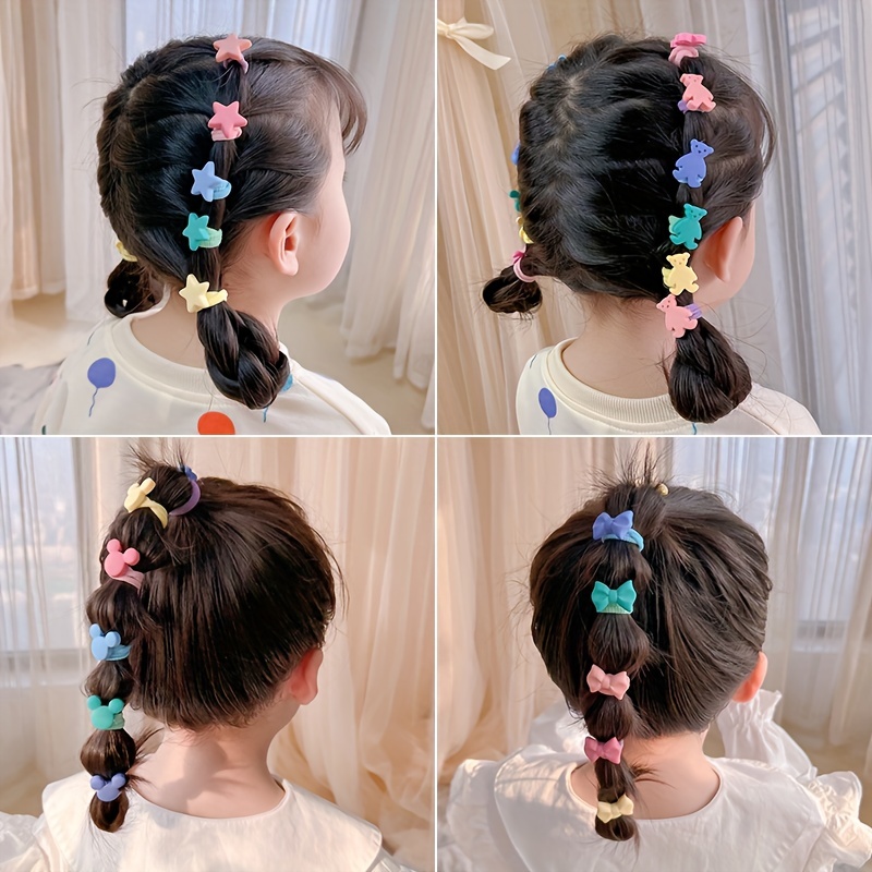 10 20 30pcs random elastic plain color small hair bands hair accessories for girls