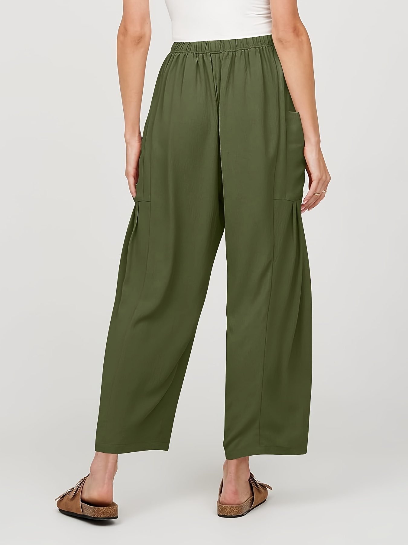 Summer Versatile Womens Cotton Pants Loose Fit, Non Stretch, Waxed Canvas  Drawstring Bag Closure, High Waist, Wide Leg, Two Color Options From  Blossommg, $105.91