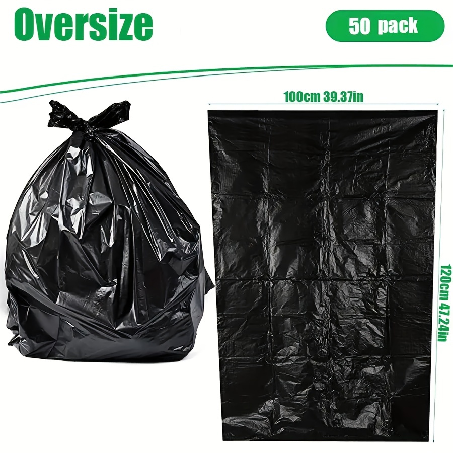 60pcs Heavy Duty Trash Bags 33 Gallon Large Garbage Rubbish Bags Black Home,  in 2023