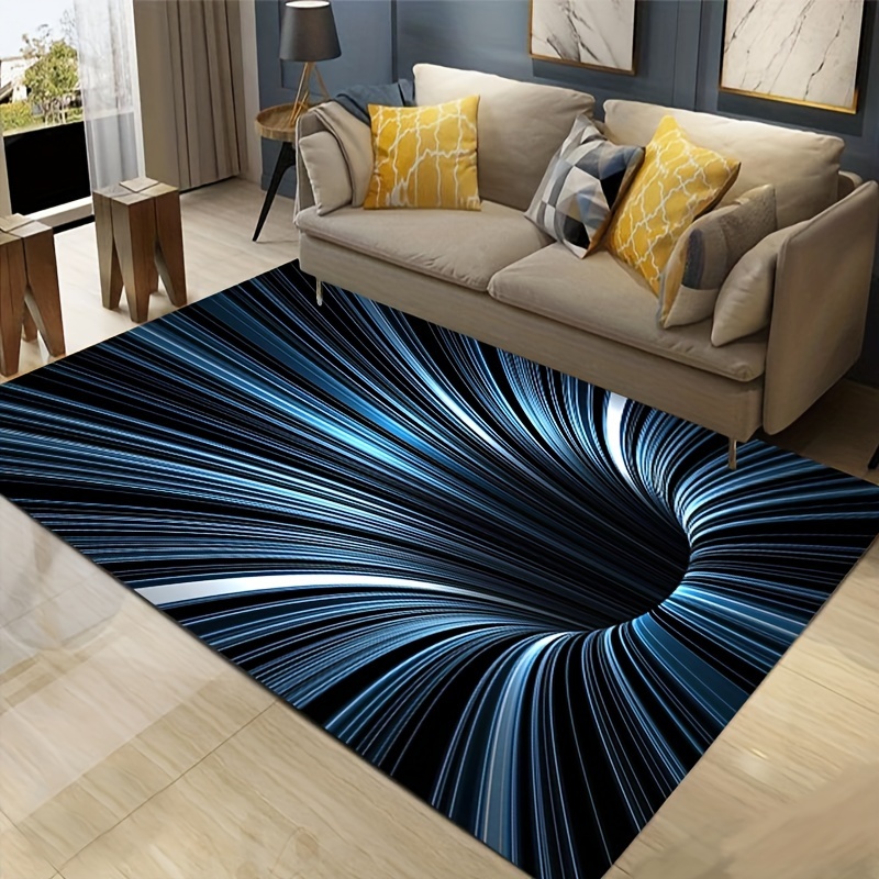 Optical Illusion 3D Vortex Printed Rug Home Mat Decor Carpet Floor