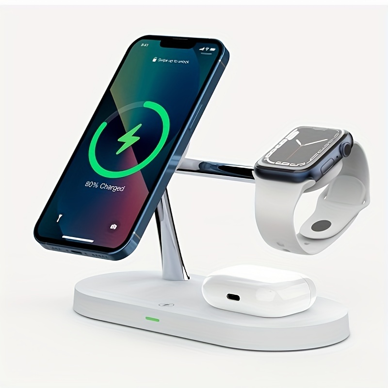 Belkin 3-in-1 Wireless Charger - Fast Charging Stand for Apple iPhone,  Apple Watch & AirPods Case Compatible Qi Station For Multiple Devices -  Black