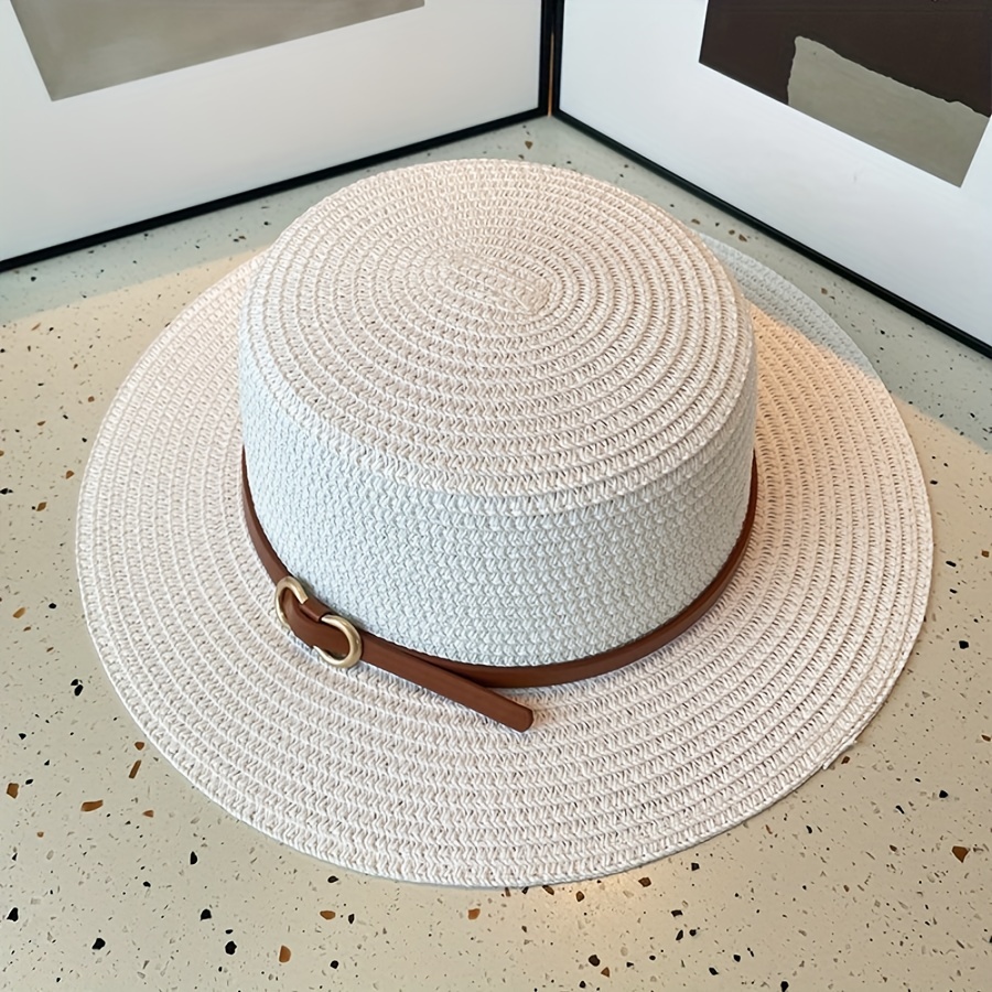 Bow Decor Wide Brim Sun Protection Straw Hat For Women Outdoor Shading  Fashion Round Top Straw Hat - Sports & Outdoors - Temu