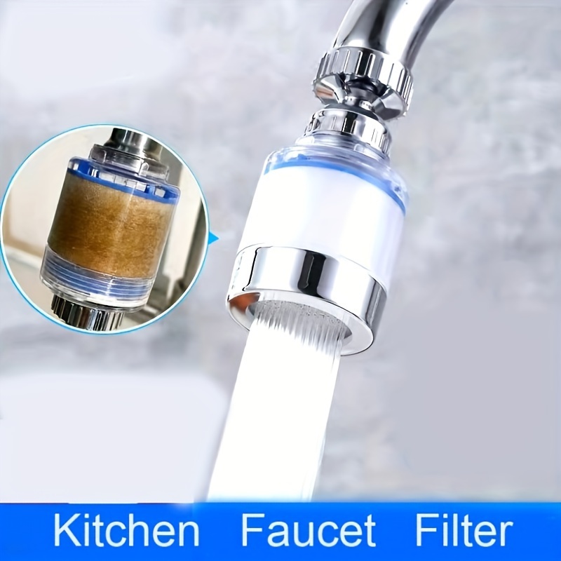 2pcs Rust-Proof Water Filter with Rotatable Joint for Kitchen and Bathroom  Faucets - Splash-Proof Design for Easy Cleaning and Long-Lasting Performanc