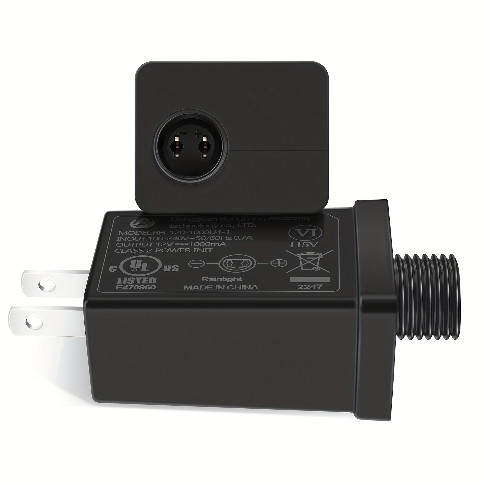 OmiLik 12V 0.7A LED Power Supply – IP44 Waterproof Transformer Plug For Inflatables