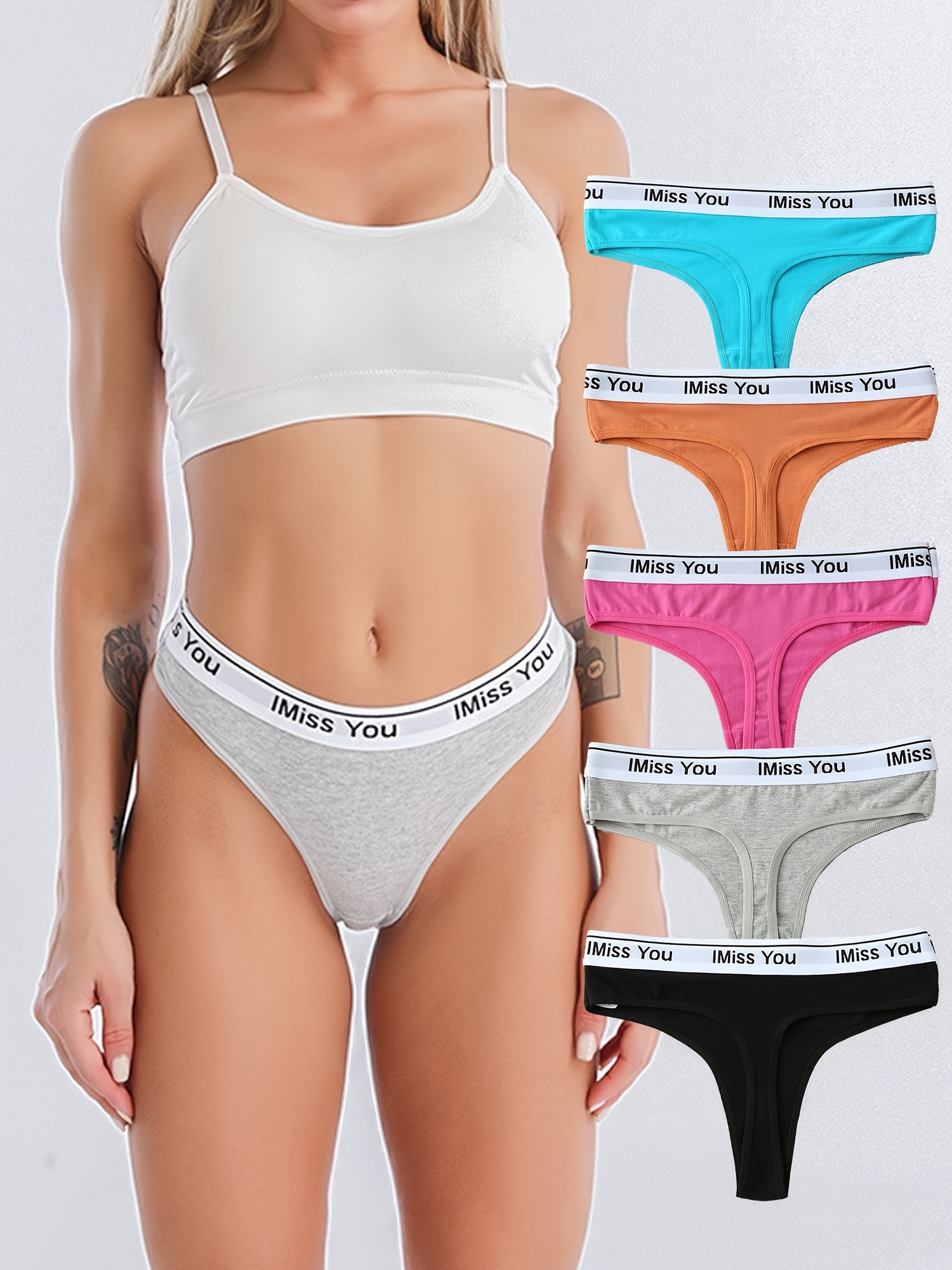 2 Pcs Womens' Sexy Cross Strap Thong Panties, Transparent Hot Low Waist  Panties, Women's Underwear & Lingerie